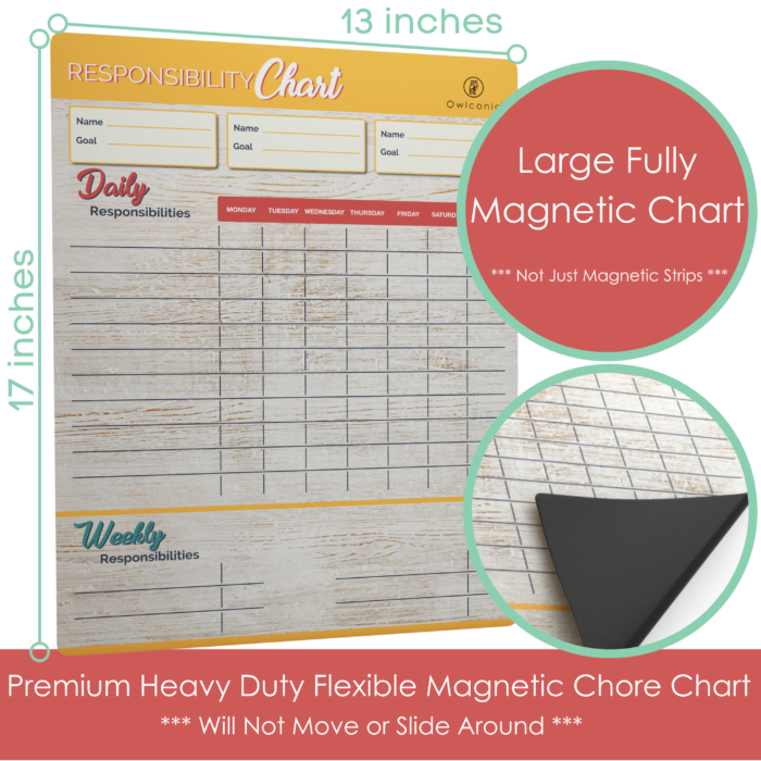 Premium Magnetic Kids Responsibility Chore Chart