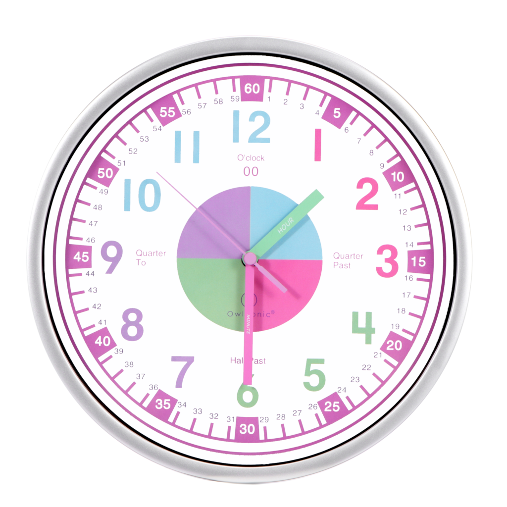 Owlconic Kids Time Teaching Wall Clock -Analog Clock for Children