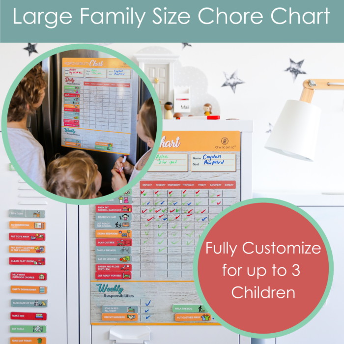 Large family size chore chart