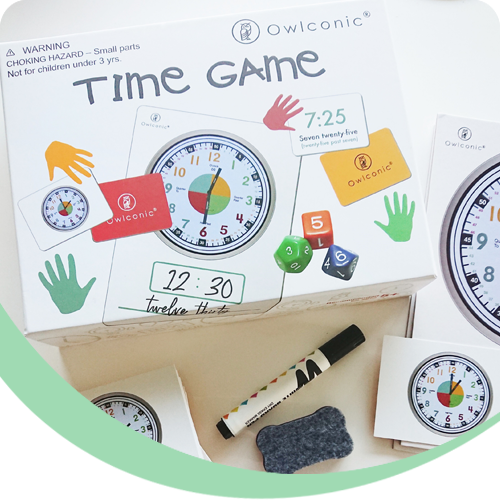 Interactive time teaching game